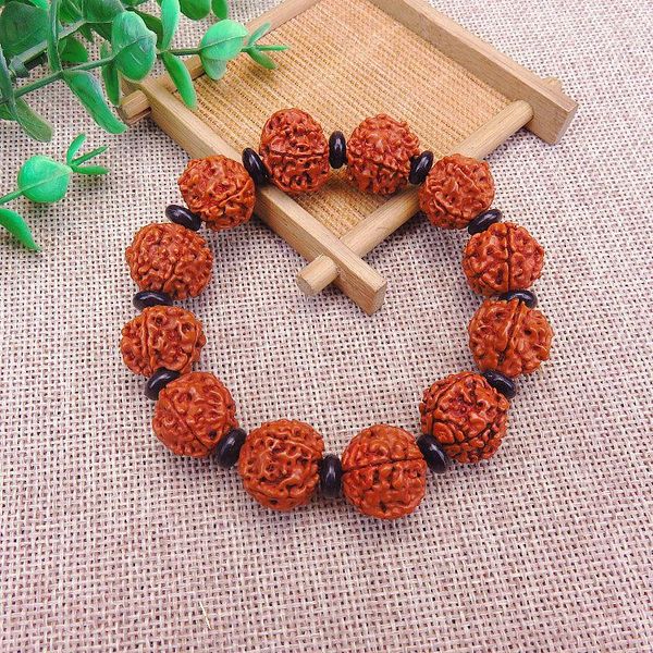 Bracelets de charme Nepal Rudraksha de cinco petais corda de mão natural Bodhisattva Bedas Criativa Geometria de Jóia de Jóia de Jóia por atacado