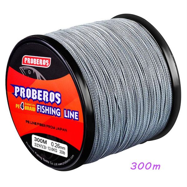 300 Meter 5 Farben PE 4 Geflechtschnur Angelschnur Geflochtener Draht Verfügbar 6LB-100LB2 7KG-45 3KG Pesca Tackle Zubehör B86-509282x