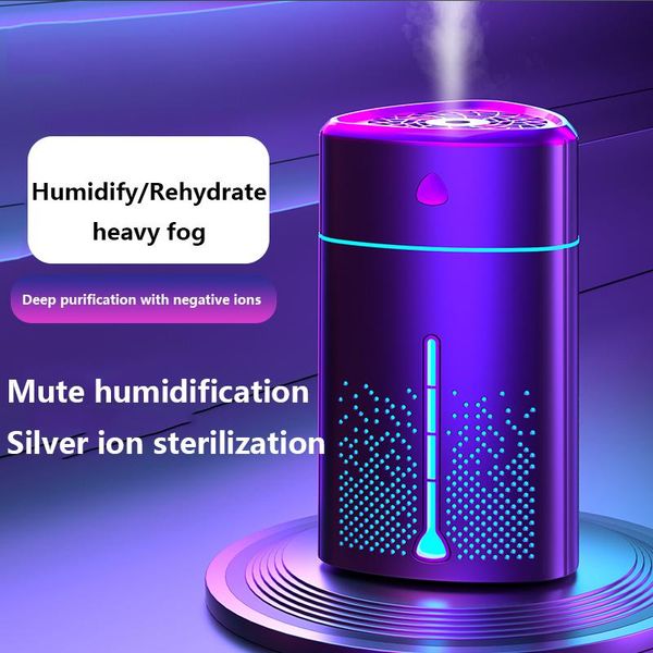 Elettrodomestici portatili1000ml Umidificatore ultrasonico USB Auto Breaker Air Mist Maker Fogger con diffusore colorato di aroma di luce notturna a LED