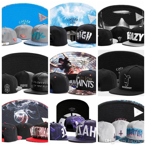 Cayler Sons Snapback-Baseballkappen Gitter LEGALIZE IT Smokin' Trees Stay Fly Sky High eazy Rocky SAINTS RUDEBOY Snapback h236F