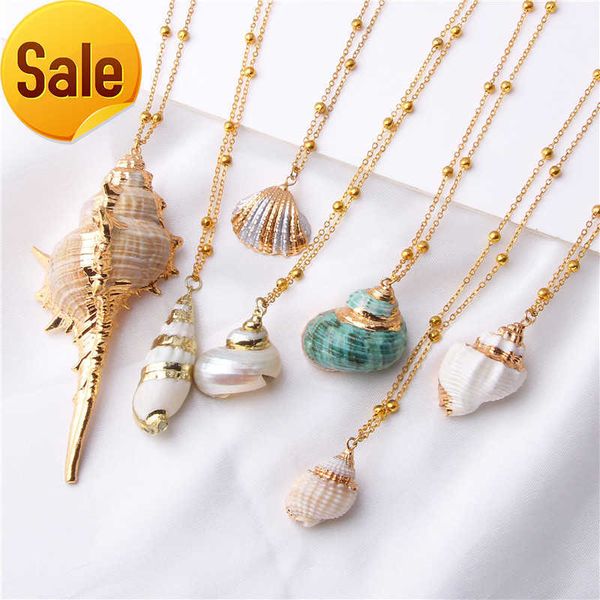 Artilady boho conchiglia naturale conchiglie collana spiaggia di mare cowrie collana a ciondolo collier collier femme gelierle per donne