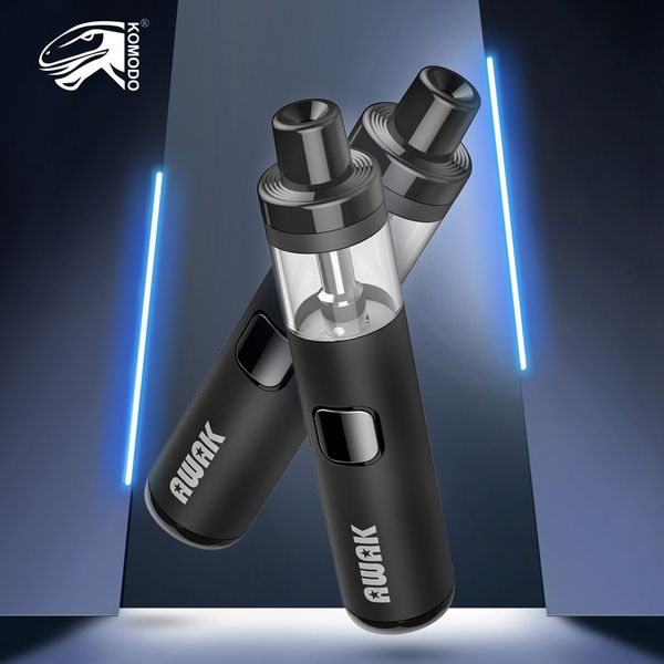 Komodo Awak Bar Tekrarsız Vape Pod Kalemi Şarj Edilebilir Tip C Kalın Yağ Buharlaştırıcı Kalem 500mAh Şarj Edilebilir Pil 3ML POD Kartuşu