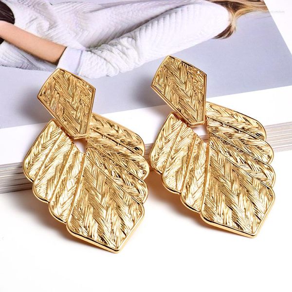 Baumeln Ohrringe Mode-Design Gold Farbe Metall Für Frauen Tropfen Ohrring Vintage Europäischen Stil Weiblichen Schmuck Aussage