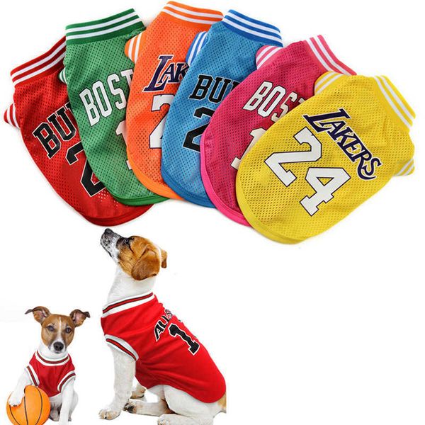 Abbigliamento per cani Vestiti per cani da compagnia Sport estivi Maglia da basket Pet Cat Vest Mesh Maglietta traspirante per cani di piccola taglia Costume da compagnia J230512