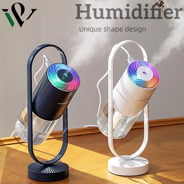 Umidificadores 200ml Mini Umidificador Elétrico Aroma Difusor de Óleo USB Cool Mist Pulverizador Purificador de Ar com Luz Noturna Colorida para Mini Xiaomi