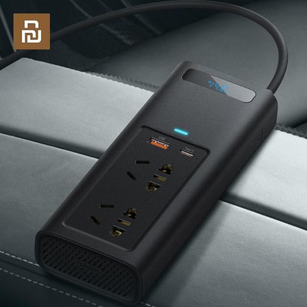 Aksesuarlar YouPin Baseus Inverter Güç Adaptörü İnvertör USB Tip C Tip C Otomatik Dönüştürücü DC 12V - AC 220V Hızlı Şarj Araç Şarj Cihazı