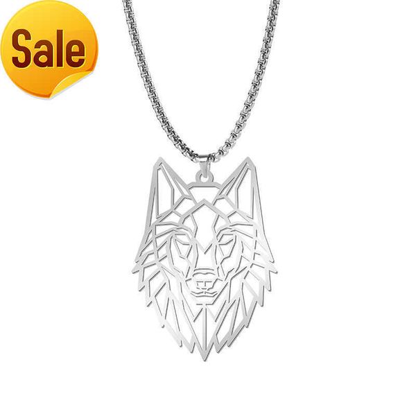 Männer S925 Silber Kette nordische Wikinger Odn Wolf Kopf Kelten Amulett Anhänger Halskette