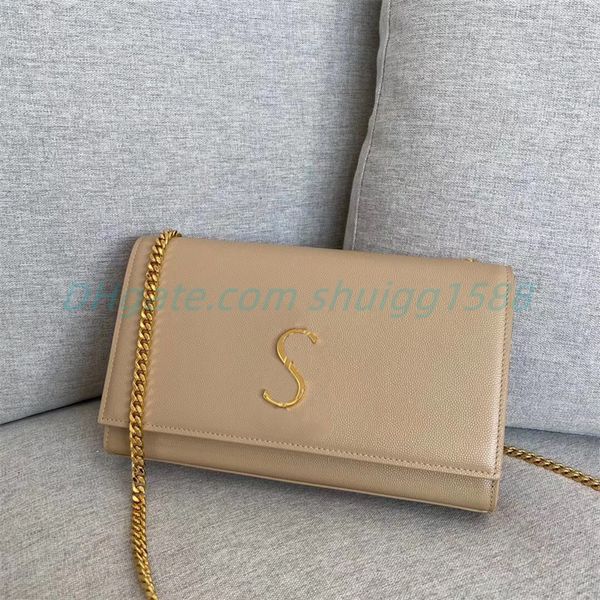 Designers de luxo Bolsas de embreagem bolsas de ombro de couro genuínas de alta qualidade Crossbody Bolsas de luxo estilo de moda Modelas carteiras Tote de ouro bolsas de corrente