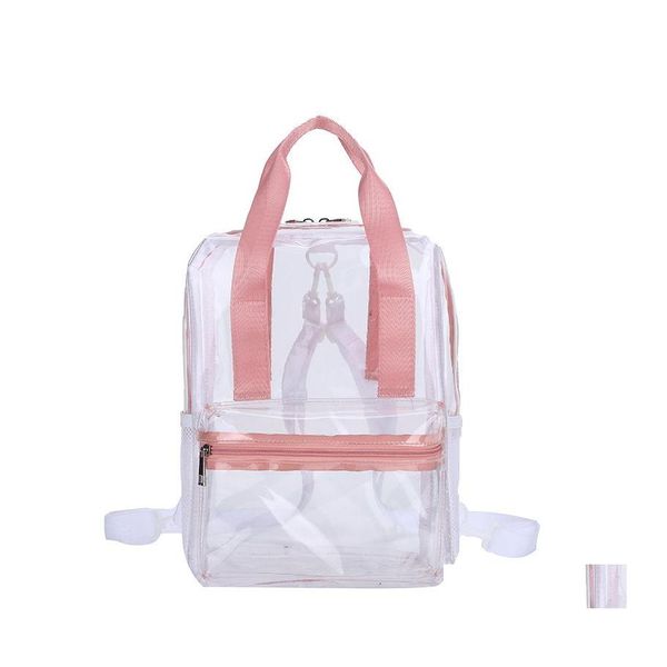 Zaino Clear Rucksuck Sport Robusto Pvc Shoder Bag Borse Totes Impermeabile Trasparente Summer Beach Day Packs Drop Delivery Bags La Dhz9X