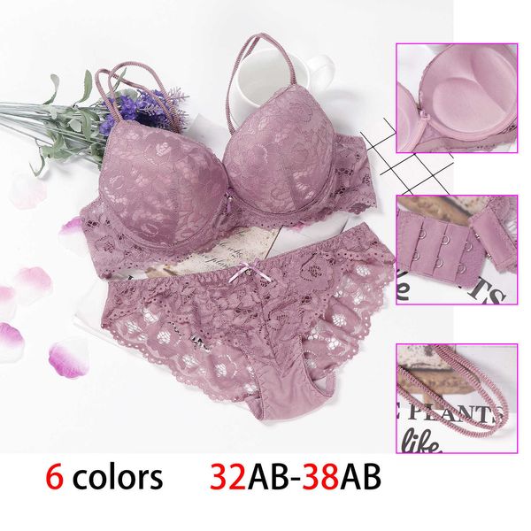 Bikini Air Bra Mutandine Donna New Sexy Perizoma a vita bassaSexy Lingerie Set Intimo Push Up Lenceria Mujer Femme Underwire Langerie Girl lette s And Panty Feminina La