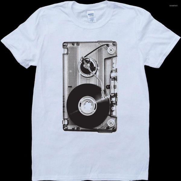 Männer T Shirts Kassette Band Weiß Nach Maß MenT-Shirt Mode Hemd Marke Hip Hop Druck Männer T-stück hohe Qualität