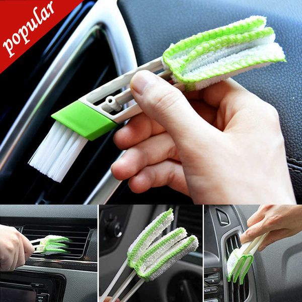 New Car Air Conditioner Vent Brush Microfibre Car Grille Cleaner Auto Detailing Blinds Duster Brush Car-styling Accessori auto