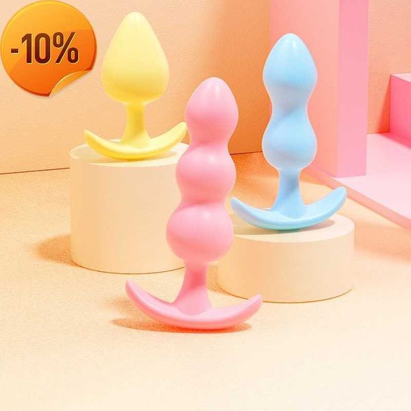 Massagem 3pc/conjunto Soft Silicone Anal Plugs