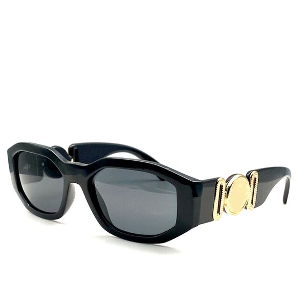 Moda Classic 4361 Óculos de sol para homens Preto/cinza Irregular Full Rim Unisex Sunglasses