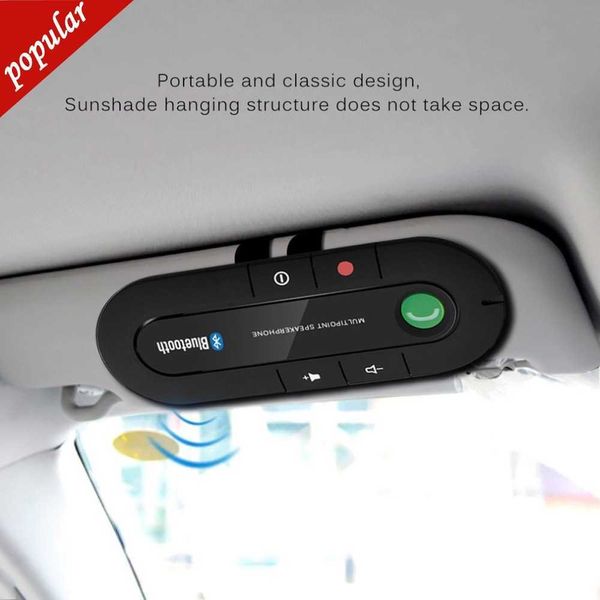 Yeni USB Bluetooth Handfree Araba Kiti Kablosuz Bluetooth Hoparlör Telefon Mp3 Müzik Çalar Sun Visor Klip Hoparlör Telefon Şarj Cihazı Hayır Aux