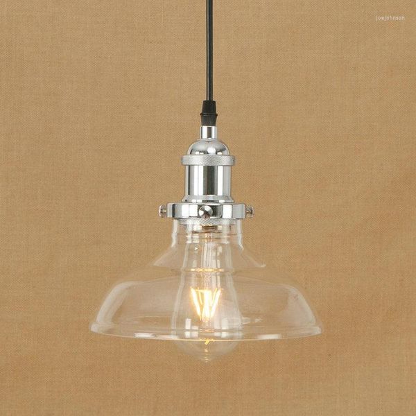 Lampade a sospensione IWHD Lampada vintage in vetro Luci Led Stile americano Loft Illuminazione industriale Lampadina Edison Lampada E27 220v Per arredamento