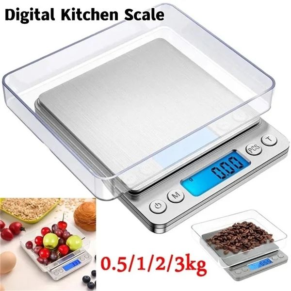 Bilancia da cucina digitale Mini bilancia elettronica tascabile di precisione per gioielli Bilancia grammo d'oro con bilancia display LCD retroilluminato