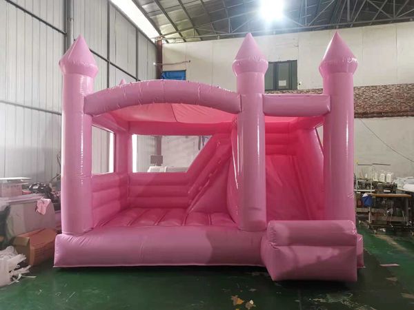 Castello di buttafturber per jumper gonfiabile in PVC rosa /casa di rimbalzo rimbalzante con soffiatore d'aria per divertimento