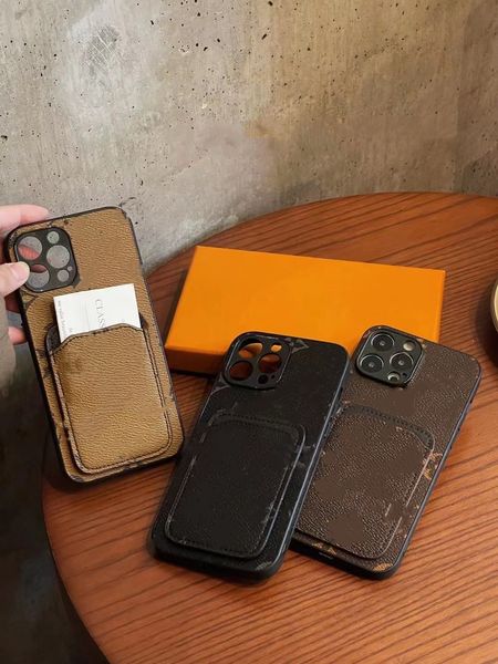 Designers Luxurys Caixa de telefone para iPhone 11 11pro 12 12Pro 13 14 Premium Sense Velvet Leather Autumn e Winter Velvet Anti-Fall Case