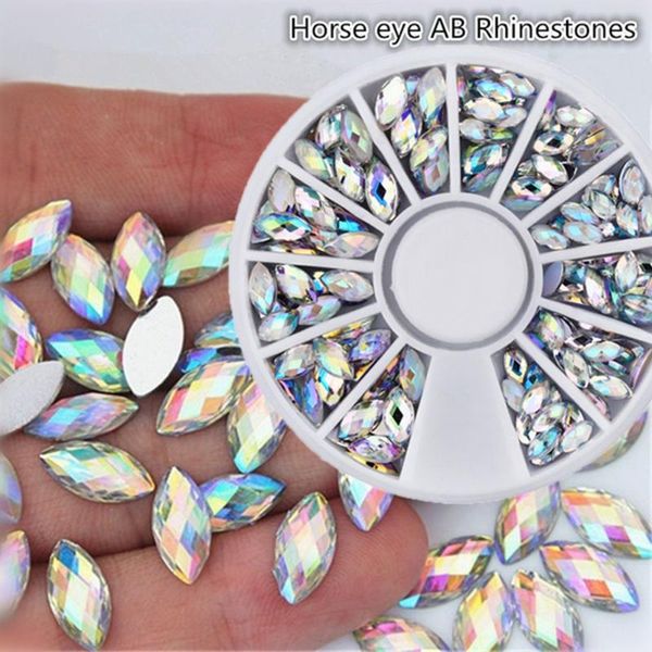 Nail Art Dekorationen DIY Heteroideus Glitter Charming Glas Kristall Strass Dekoration 3D