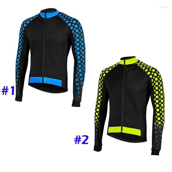 Giacche da corsa Maglia da ciclismo a maniche lunghe da uomo Abbigliamento da bici da bicicletta Maglia sportiva con bretelle MTB Cool Team Pro Motocross Mountain Road Top aderente