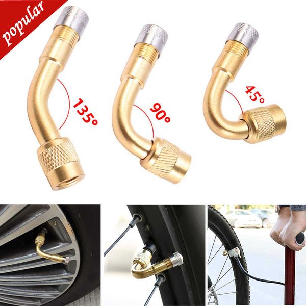 Novo motocicleta 2pcs 45 90 135 graus Adaptador de válvula dobrado Adaptador de tubo de tubo de pneu Adaptador de extensão para caminhão moto moto de moto de alta qualidade