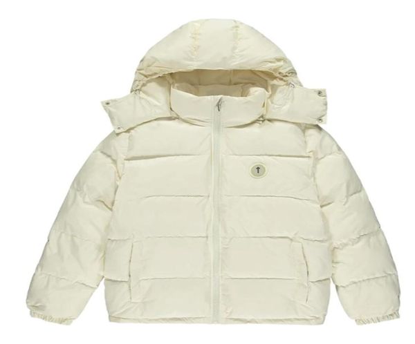 Uomo Inverno Trapstar London Puffer Jacket Cappotto ricamato da uomo UK High Street Fashion Crema Felpa con cappuccio rimovibile da donna2124285