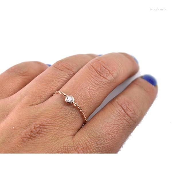 Cluster Rings 925 Sterling Silver Factory Wholesale Unico Delicato Dainty Minimalista Gioielli Stunning Young Girl Gift Cz Ring