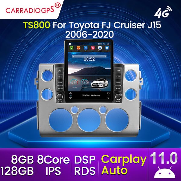 9.5inch 128G Android 11 Araba DVD Radyo Video Toyota FJ Cruiser için Multimedya Oyuncu J15 2006-2020 GPS Navigasyon BT 360 Panoramik