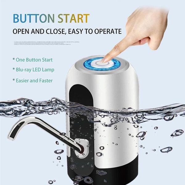 Spender automatischer Wasserflaschenpumpe Haushalt USB Elektrisch faltbare Wassersaugung Tragbarer Spender Desktop Mineralwasserpumpe