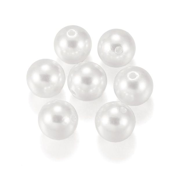 Minchas Outras 3-20mm com orifício IMITAÇÃO PLÁSTICA IMITAÇÃO PEARL Branco solto para jóias de miçangas DIY, tornando os acessórios para encontrar outros acessórios outros