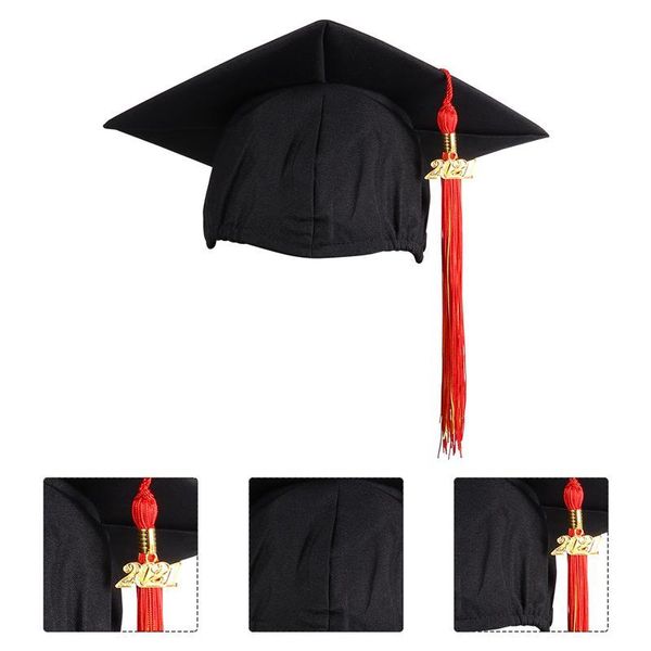 Cappelli da festa 1pc Berretto da laurea con 2023 Tassel Trencher per scuola superiore e laurea