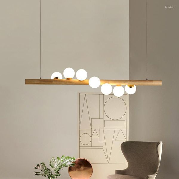 Kronleuchter Nordic Log Restaurant Licht Indoor Esstisch Hängelampen Salon Holzkörper Kronleuchter Kücheninsel Lichter Pendelleuchte