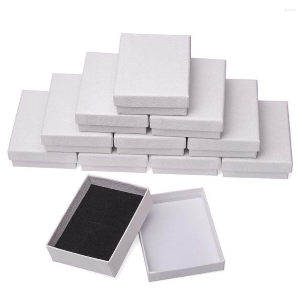 Ювелирные мешочки для бумажных пакетов картонные браслетные коробки прямоугольник квадратные подарки представленные ящики для хранения для 15/18/24p/30cs