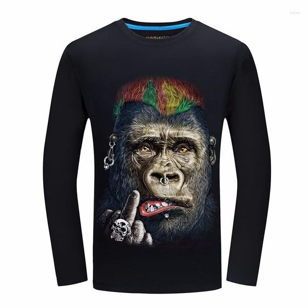 Männer T-shirts 2023 Frühling Marke Langarm 3d Gedruckt Lustige Hemd Chemise Homme Casual Sommer Top Streetwear Plus Größe 6XL Fabrik Verkauf