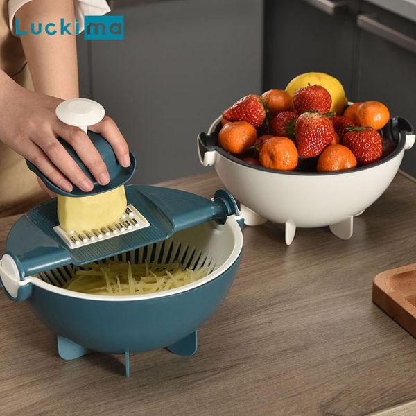 Moers 9 em 1 cortador de vegetais Chopper Potato Chip Slicer Cheese Alho Rcrea