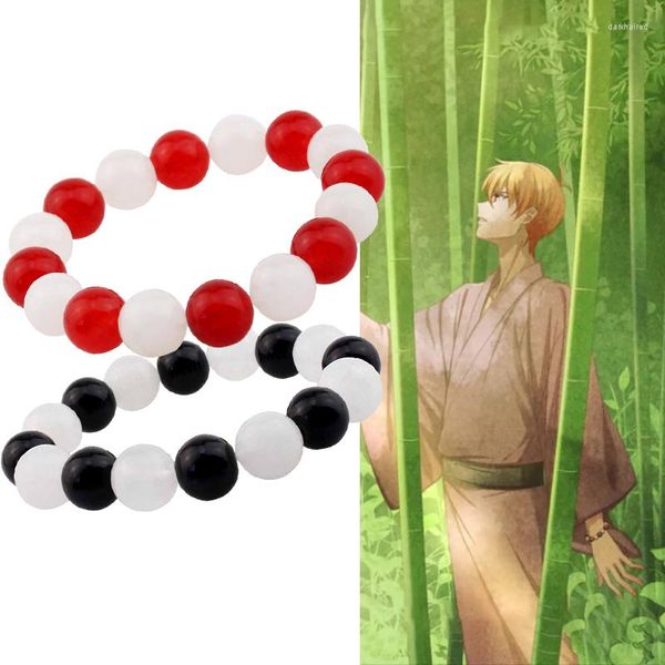 Bileklik moda erkekler boncuk bilezikler anime meyveler sepet sohma kyo bilezik pulsera kadınlar için hediyelik eşya cosplay prop takı hediyesi