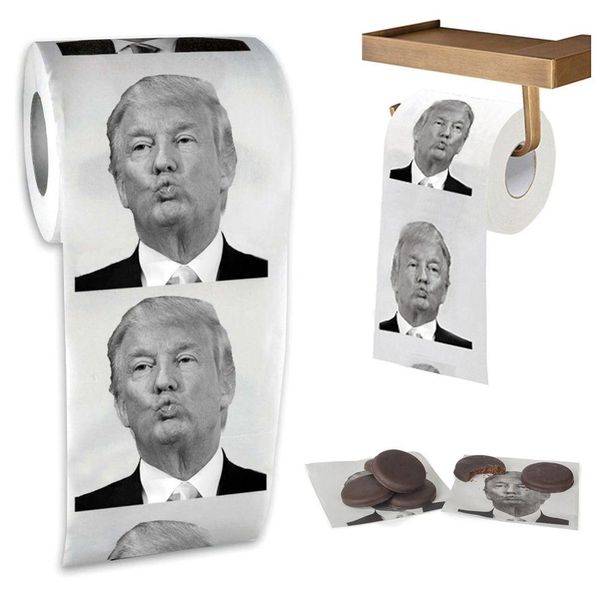 Ткань творчески 150 листов Дональд Трамп или Джо Байден Паттерн Ролл Ролл Бумана новинка подарок ванная комната