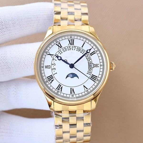 Patekp high-end horloges kosteneffectief Heren uurwerk van hoge kwaliteit, compleet optionele riem met saffierspiegeldetails, neem contact op met winkeleigenaar luxe merkhorloges