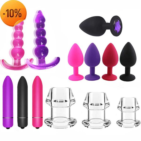 Massagem Silicone Butt Plug Anal Plug unissex SexShop bens adultos brinquedos sexuais anal para homens Men Men Anal Trainer para casais Masturbating Product