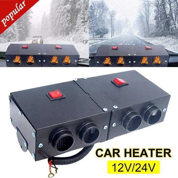 Neue 500W 12/24V Auto Heizung Defroster Tragbare Auto Windschutzscheibe Windschutzscheibe Demister mit 4 Steckdosen für Fahrzeug RV SUV Lkw