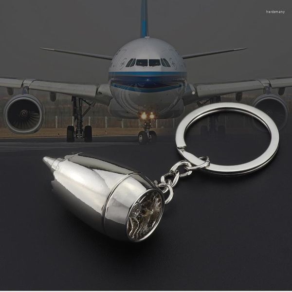 Portachiavi MKENDN Design Metal Plane Engine Mini Jet Portachiavi Regali LOGO personalizzato