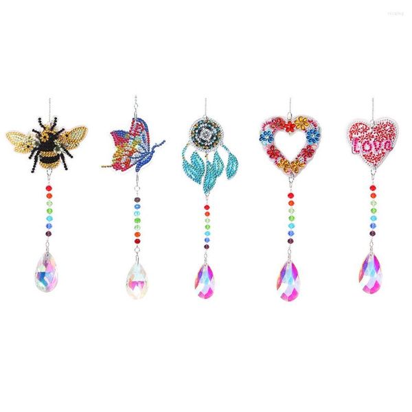 Figurine decorative DIY 5D Diamond Home Garden Car Hanging Decoration Craft Gifts Kit Window Wall Wind Chime