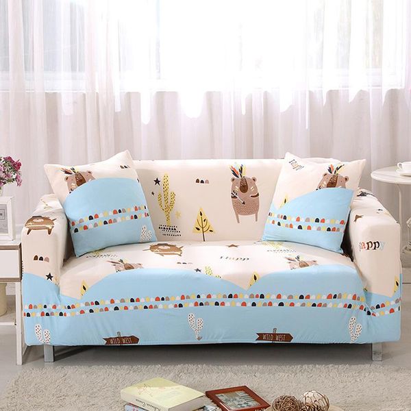 Sandalye bitki karikatür geometrik kanepe kapağı kumaş dört mevsim streç yastık havlu housse kanepe sofaschair için