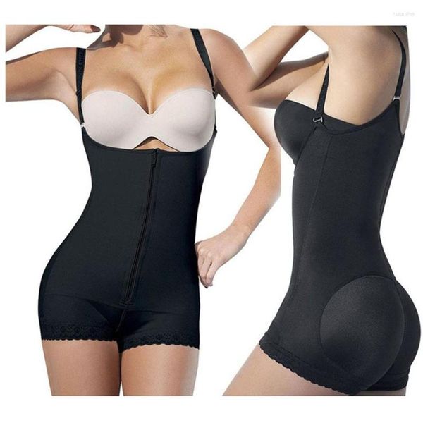 Shapers feminino Lady Latex Zipper Bodysuit One Piece Shapewear Cintura Controle