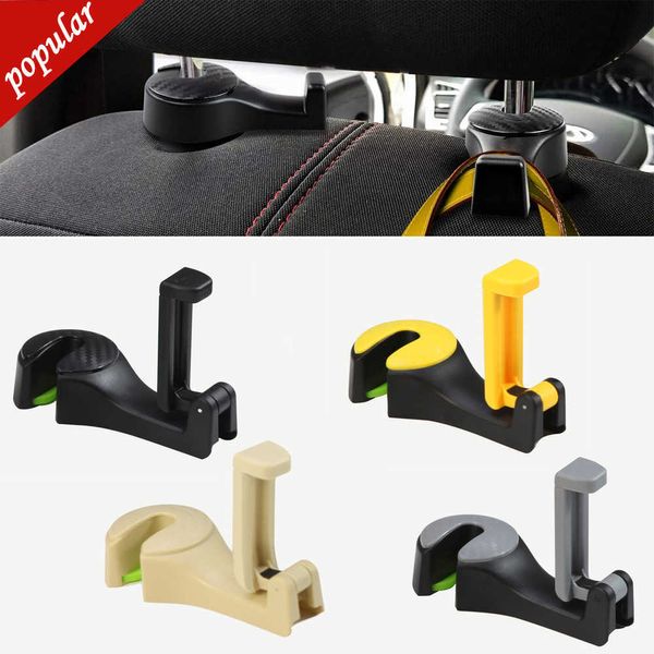 Neuer Auto-Kopfstützen-Haken mit Handyhalter, 2-in-1-Aufhänger für die Rückenlehne, für Tasche, Handtasche, Geldbörse, Lebensmittelgeschäft, Stoff, faltbare Clips, Organizer