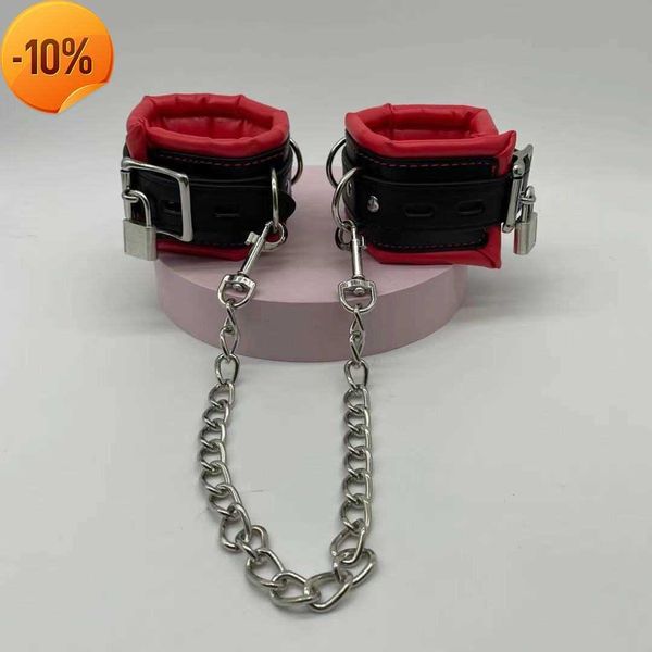 Massaggio Schiavo per adulti Bondage Giochi Kit con lucchetto a forma di cuore Fetish Bdsm Sex Leather Gear Manette per donne Cosplay Sex Toys