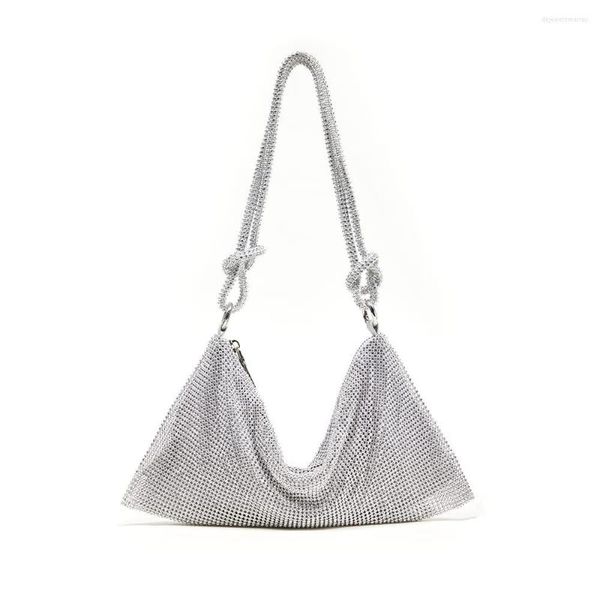 Borse da sera Borse con strass per donna Elegante borsa scintillante Bling Hobo Bag Brillante frizione Spalla Festa di nozze