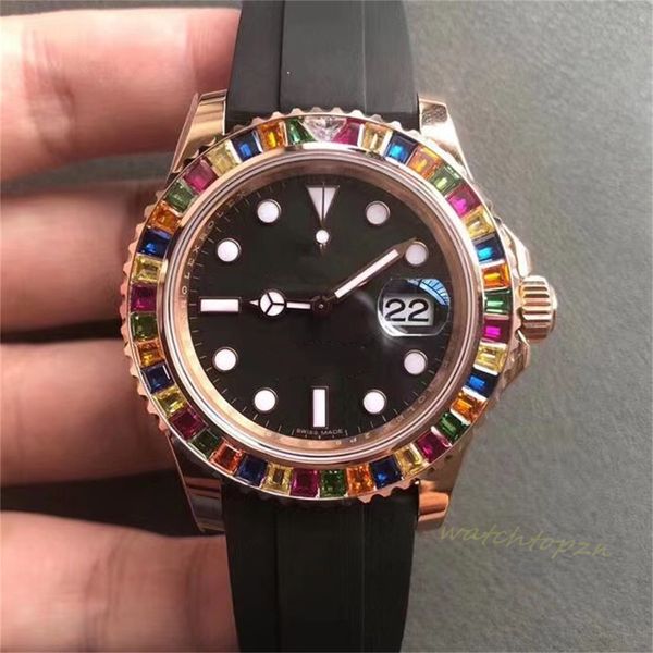 Orologio VR 116695SATS Cassa in acciaio fine cinturino in caucciù importato 3135 movimento vetro zaffiro specchio da tavolo orologi di design