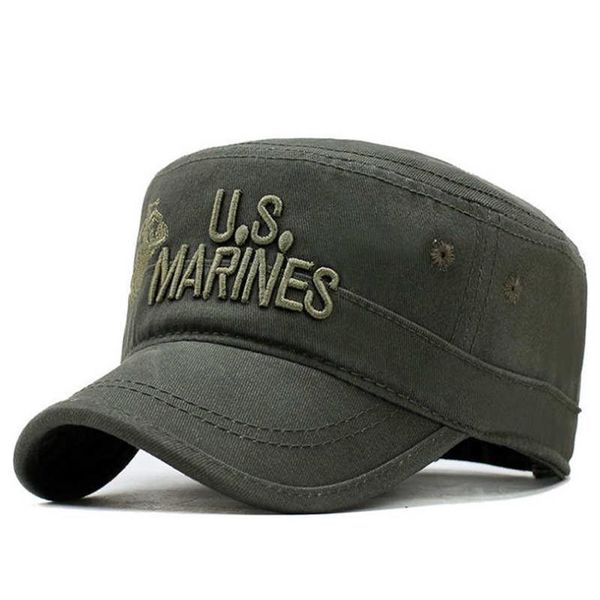 2020 United States Us Marines Corps Cap Hat Hats Camouflage Flat Top Hat Men Cotton Hhat Usa Nav sqchXO homes2007219i
